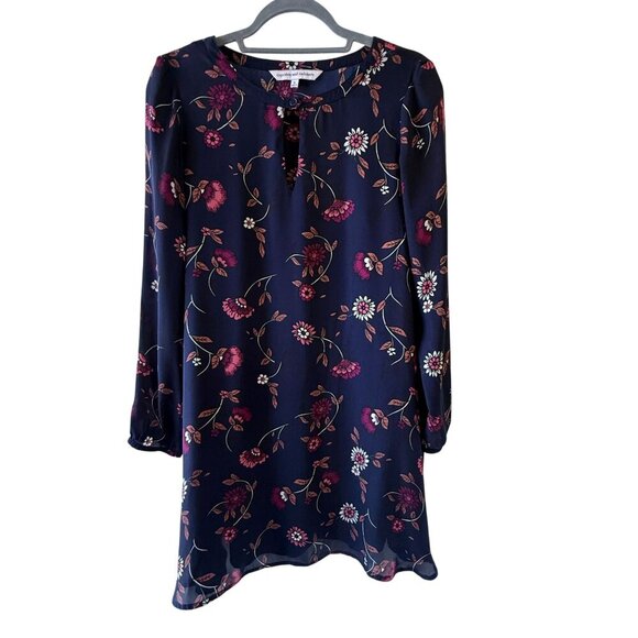 CUPCAKES AND CASHMERE Size S Hazel Floral Keyhole Mini Shift Dress Gypsy Soul - Picture 5 of 10